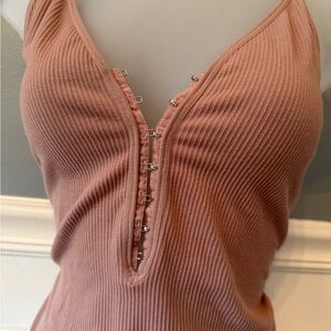 Pink Ribbed bodysuit